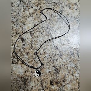 Black and White Yin Yang 18" Necklace